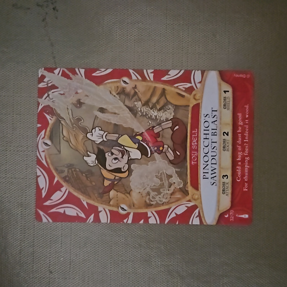 Pinocchio's Sawdust Blast Sorcerer's of The Magic Kingdom Card